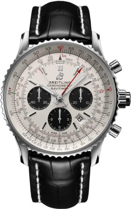 Review Breitling Navitimer Rattrapante Replica Watch AB0310211G1P1 - Click Image to Close
